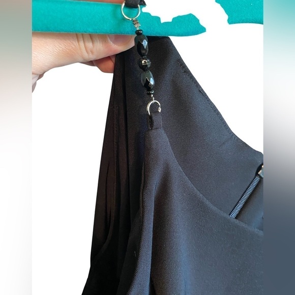 CDC Dress black with beaded straps size 6 - Picture 8 of 13